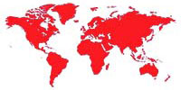 map of the world where we ship equipment internationally